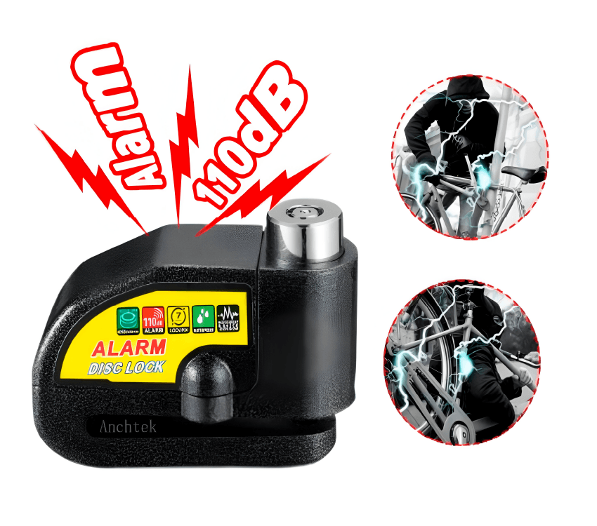 Candado Con Alarma Para disco de Moto