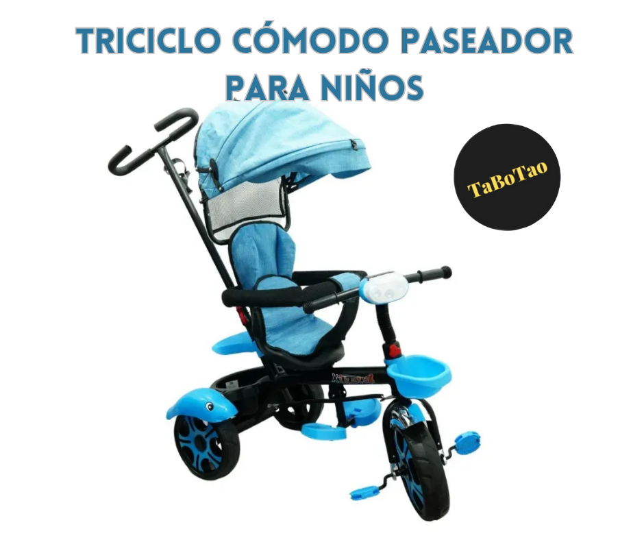 N14. Triciclo Cómodo Paseador Para Niños