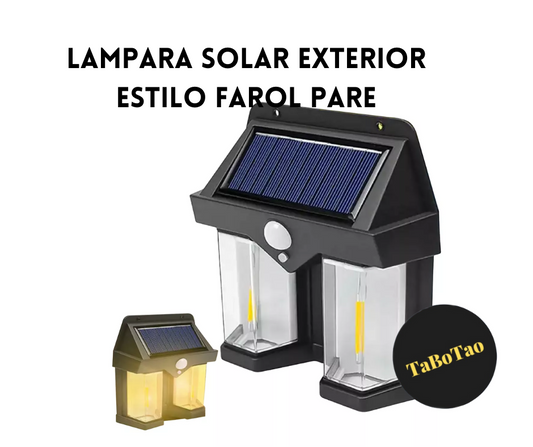 Lampara Solar Exterior Estilo Farol Pare 0043