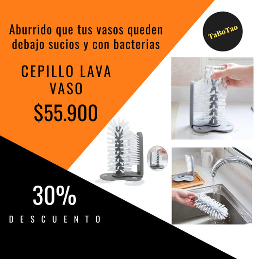 Cepillo Limpia Vasos Fuera Bacterias