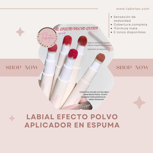 Labial Efecto Polvo Aplicador En Espuma 0067