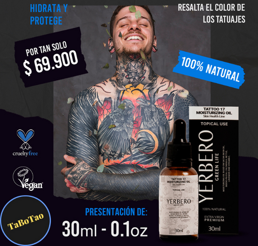 Yerbero Tattoo 17 Aceite Hidratante Gotero 30 ml