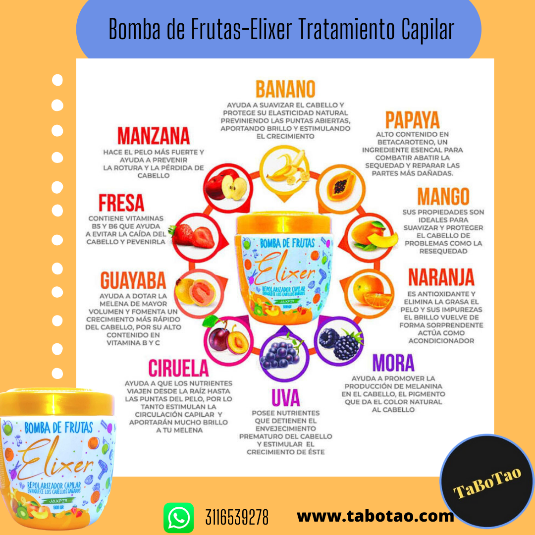 Bomba De Frutas Elixer Repolarizador Capilar