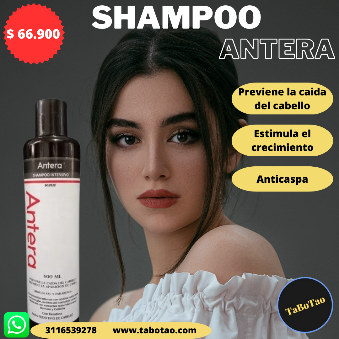 Shampoo Antera Control Plus, Para Crecer El Cabello